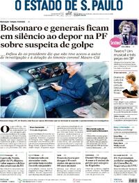 Capa do jornal Estadão 23/02/2024