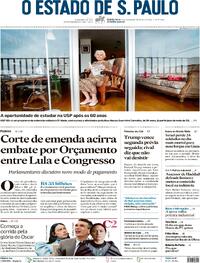 Capa do jornal Estadão 24/01/2024