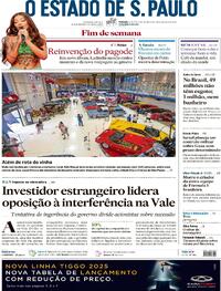 Capa do jornal Estadão 24/02/2024