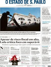 Capa do jornal Estadão 24/04/2024
