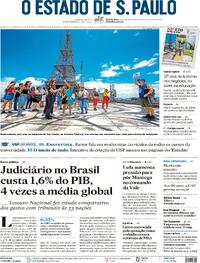 Capa do jornal Estadão 25/01/2024