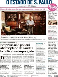 Capa do jornal Estadão 26/04/2024