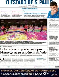 Capa do jornal Estadão 27/01/2024