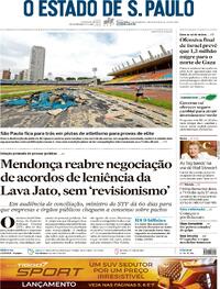 Capa do jornal Estadão 27/02/2024
