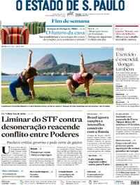 Capa do jornal Estadão 27/04/2024