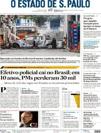 Capa do jornal Estadão 28/02/2024