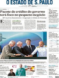 Capa do jornal Estadão 28/03/2024