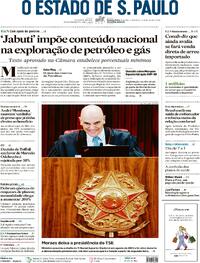 Capa do jornal Estadão 30/05/2024