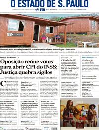 Capa do jornal Estadão 01/05/2025
