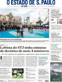 Capa do jornal Estadão 01/09/2025