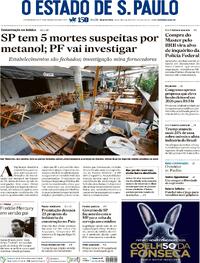 Capa do jornal Estadão 01/10/2025