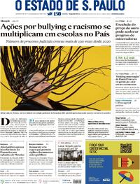 Capa do jornal Estadão 01/12/2025