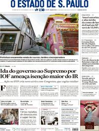 Capa Estadão 02/07/2025