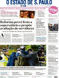 Capa do jornal Estadão 03/10/2025