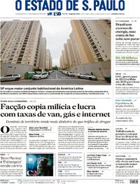 Capa do jornal Estadão 03/11/2025