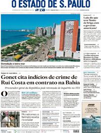 Capa do jornal Estadão 04/08/2025