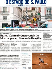 Capa do jornal Estadão 04/09/2025