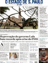 Capa do jornal Estadão 05/06/2025