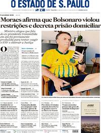 Capa do jornal Estadão 05/08/2025