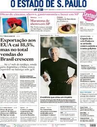 Capa do jornal Estadão 05/09/2025