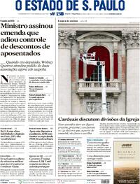 Capa do jornal Estadão 06/05/2025