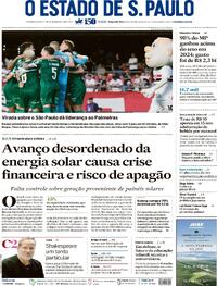 Capa do jornal Estadão 06/10/2025