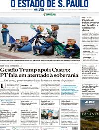 Capa do jornal Estadão 06/11/2025
