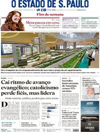 Capa do jornal Estadão 07/06/2025