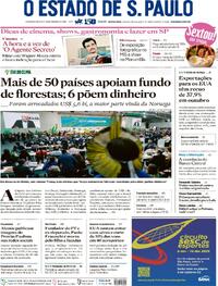 Capa do jornal Estadão 07/11/2025
