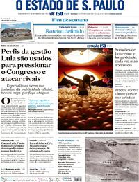 Capa do jornal Estadão 07/12/2025
