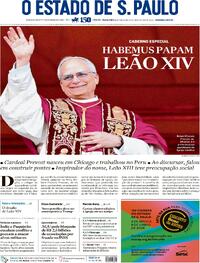 Capa do jornal Estadão 09/05/2025
