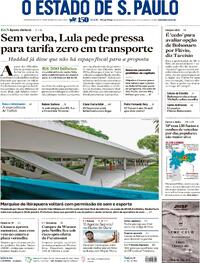 Capa do jornal Estadão 09/12/2025