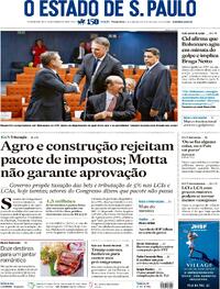 Capa do jornal Estadão 10/06/2025