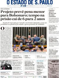 Capa do jornal Estadão 10/12/2025