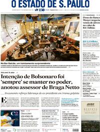 Capa do jornal Estadão 11/08/2025