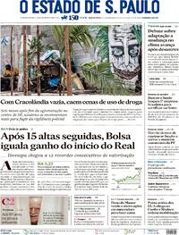 Capa do jornal Estadão 12/11/2025