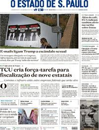 Capa do jornal Estadão 13/11/2025
