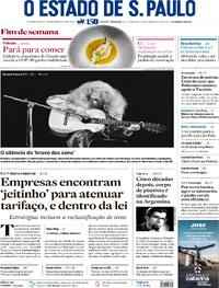 Capa do jornal Estadão 14/09/2025