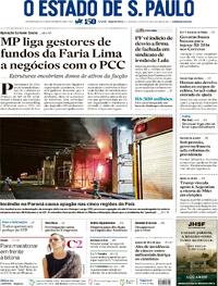 Capa do jornal Estadão 15/10/2025