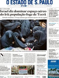 Capa do jornal Estadão 17/06/2025