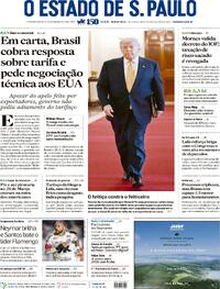 Capa do jornal Estadão 17/07/2025
