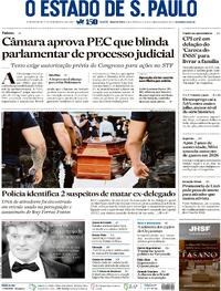 Capa do jornal Estadão 17/09/2025