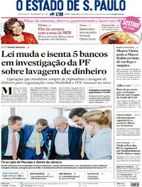 Capa do jornal Estadão 17/10/2025