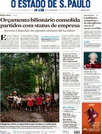 Capa do jornal Estadão 17/11/2025
