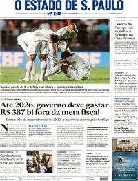 Capa do jornal Estadão 18/08/2025