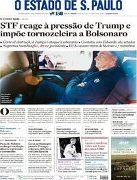Capa do jornal Estadão 19/07/2025