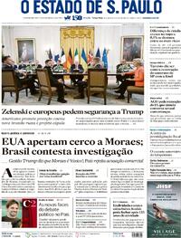 Capa do jornal Estadão 19/08/2025