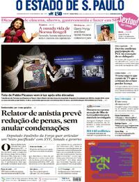 Capa do jornal Estadão 19/09/2025