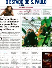 Capa do jornal Estadão 20/04/2025