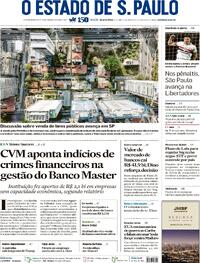 Capa do jornal Estadão 20/08/2025